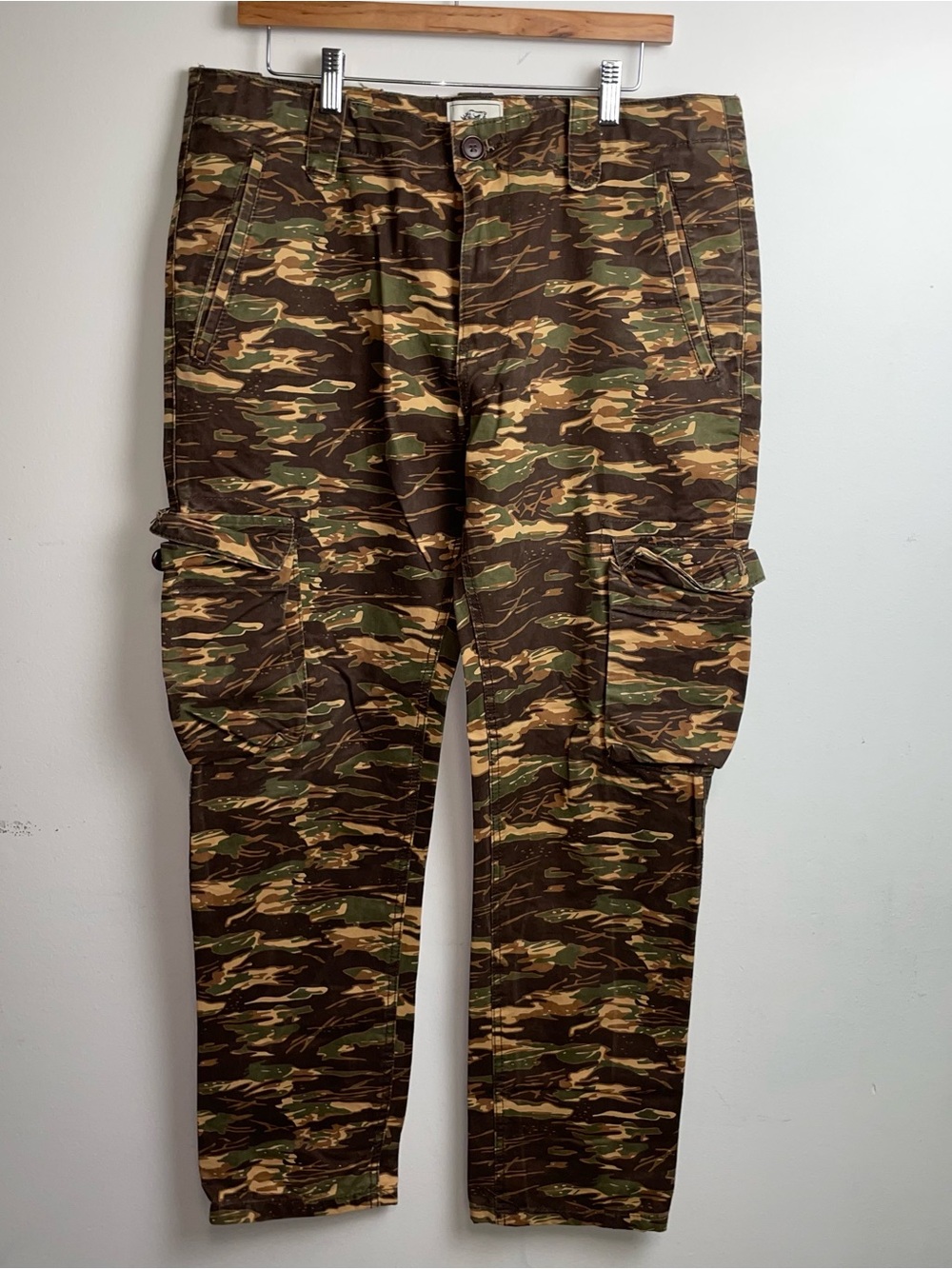 Ecko Unlimited Tigerstripe Camo Cargo Pants - Green/Brown/Tan